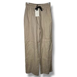 NWT Zara Woman 100% Linen Boho Lagenlook Wide Leg Trousers Size XS - “Karol”